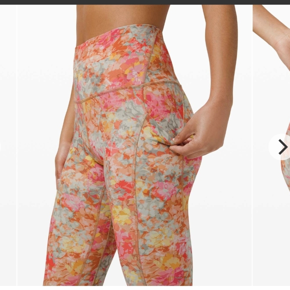 Lululemon Sz 4 Floral Leggings Align
